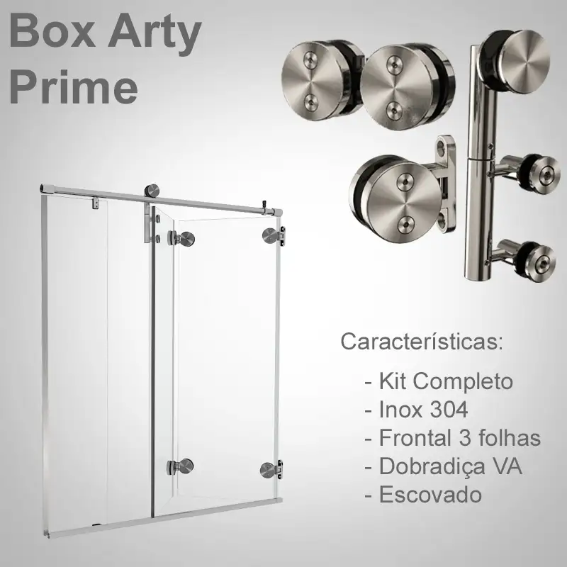 Frontal 3 Folhas Escovado